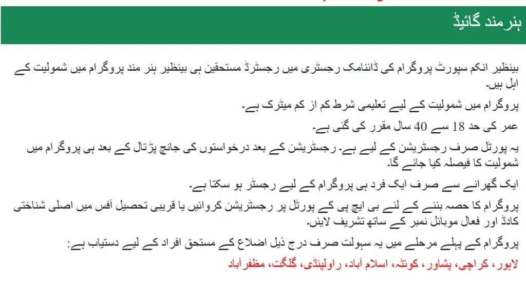 Benazir Hunarmand Program